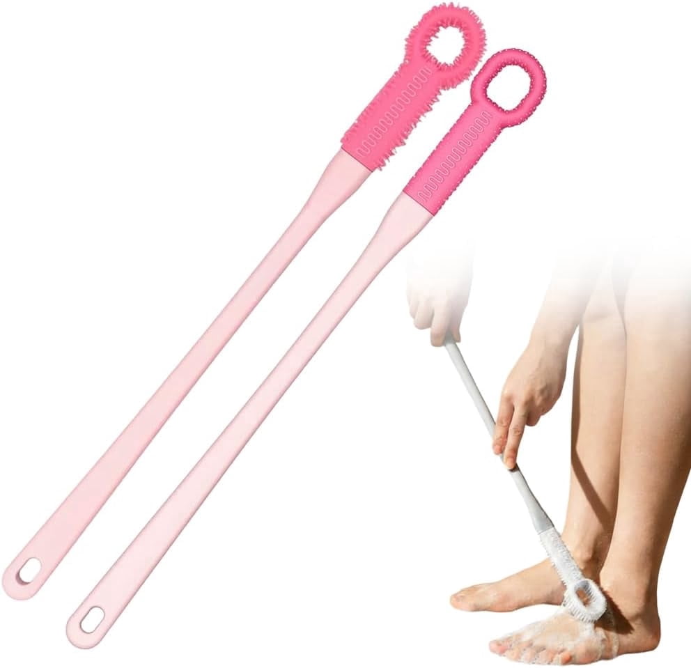 Long Handle Toe Cleaning Brush – Soft Rubber Toe Cleaner for Shower ...