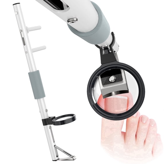 Long Handle Toenail Clippers 4mm Jaw Opening for Seniors Thick Toenails, 20" / 50cm