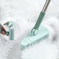 thumbnail image 1 of Long Handle Tub Tile Scrubber, Stiff Bristles Cleaning Brush & Sponge with Extendable Pole, Rotatable Detachable Scrub Brush for Kitchen Shower Bathtub Floor, 1 of 7