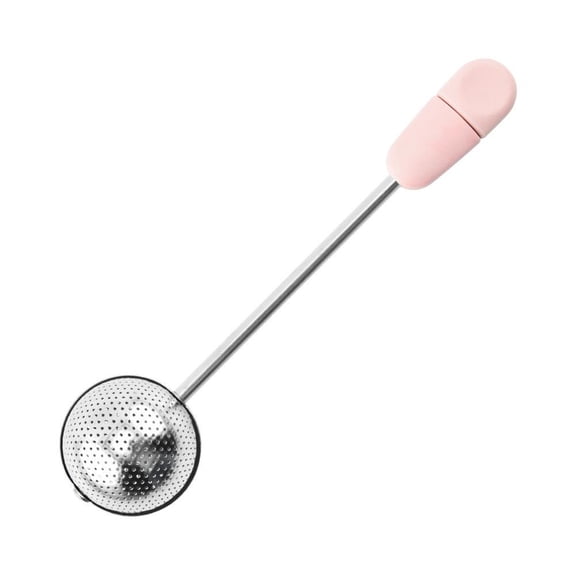 Long Handle Twisting Tea Ball,Stainless Steel Tea Strainer,Reusable Loose Leaf Teas Steeper,Long Handle Mesh Twisting Ball for Loose Leaf Teas for TeaLovers,Friends and Family