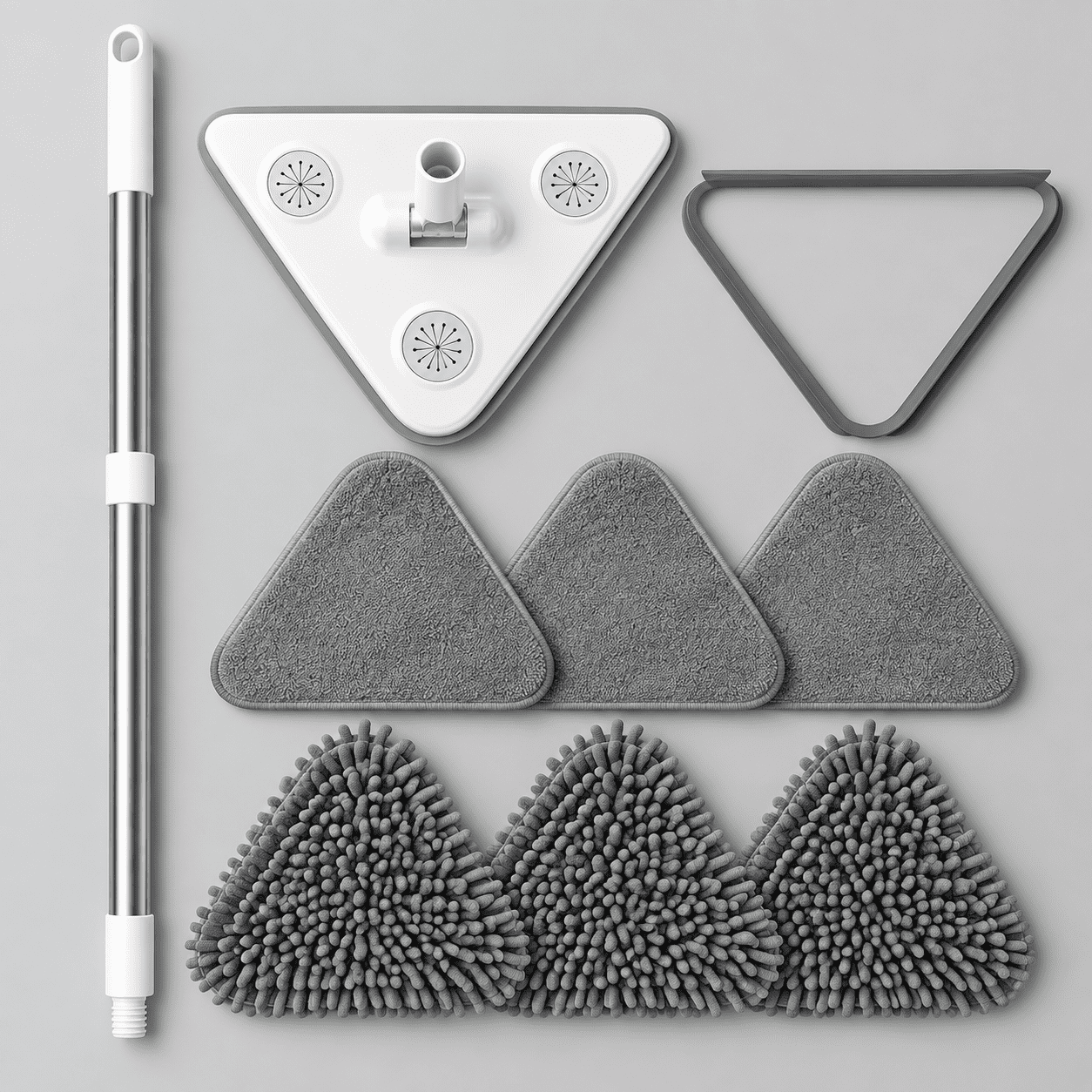 Social Tools Extension Long Handle Wall Mop & Baseboard Cleaner, 3-in-1 Wall Cleaner Mop with ...