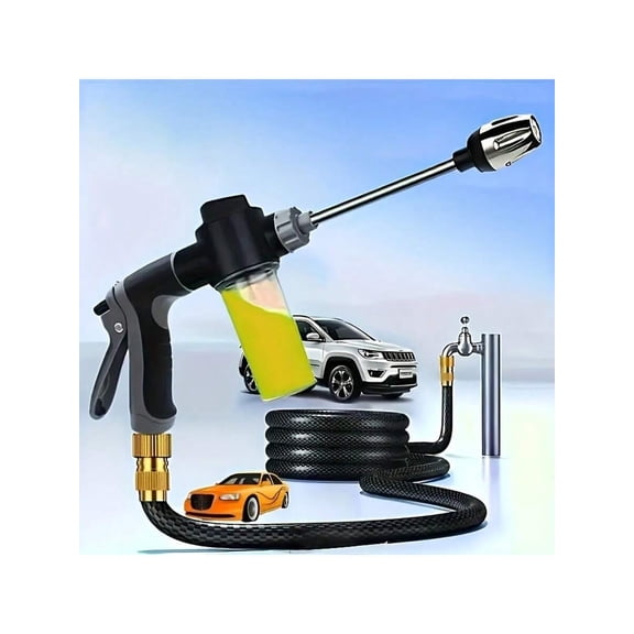Long Handle Water Gun for Car Washing & Plant Watering; Portable, Non-Slip Ergonomic Grip (Gray); Easy to Use, Ideal for Women and Seniors