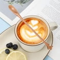 thumbnail image 1 of Long Handle Wooden Coffee Stirring Spoon | Lemon Leaf Design | Kitchen Mixing Spoon for Coffee & Drinks | 7.08 Inch, 1 of 6