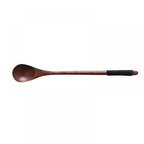 Long Handle Wooden Mixing Spoon, Large Wooden Spoons Wood Soup Spoons for Kitchen Stirring and Cooking