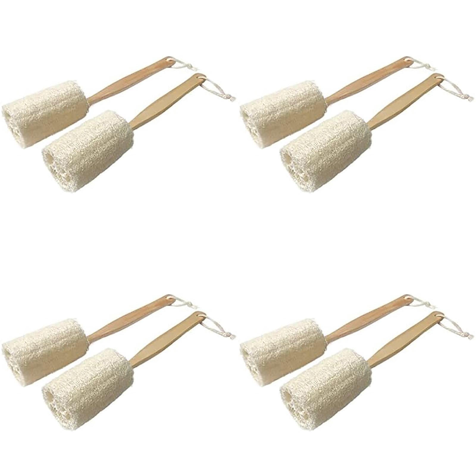 Long Handled Loofah Scrub Brush Exfoliating Back Massager For Shower ...