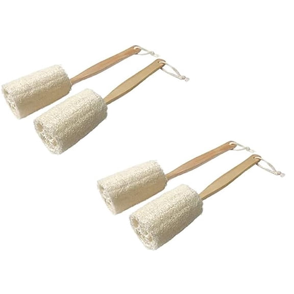 Long Handled Loofah Scrub Brush Exfoliating Back Massager For Shower Bath Tool For Deep Cleansing And Mud Removal 2 Pack 2PCS Pour A Glass of Life