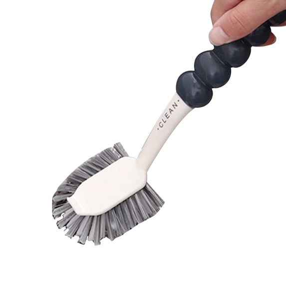Long-Handled Multi-Purpose Dish Brush with Semicircular Head, Perfect for Cleaning Pans and Dishes, Grey Color, Multifunctional Design, Easy to Use