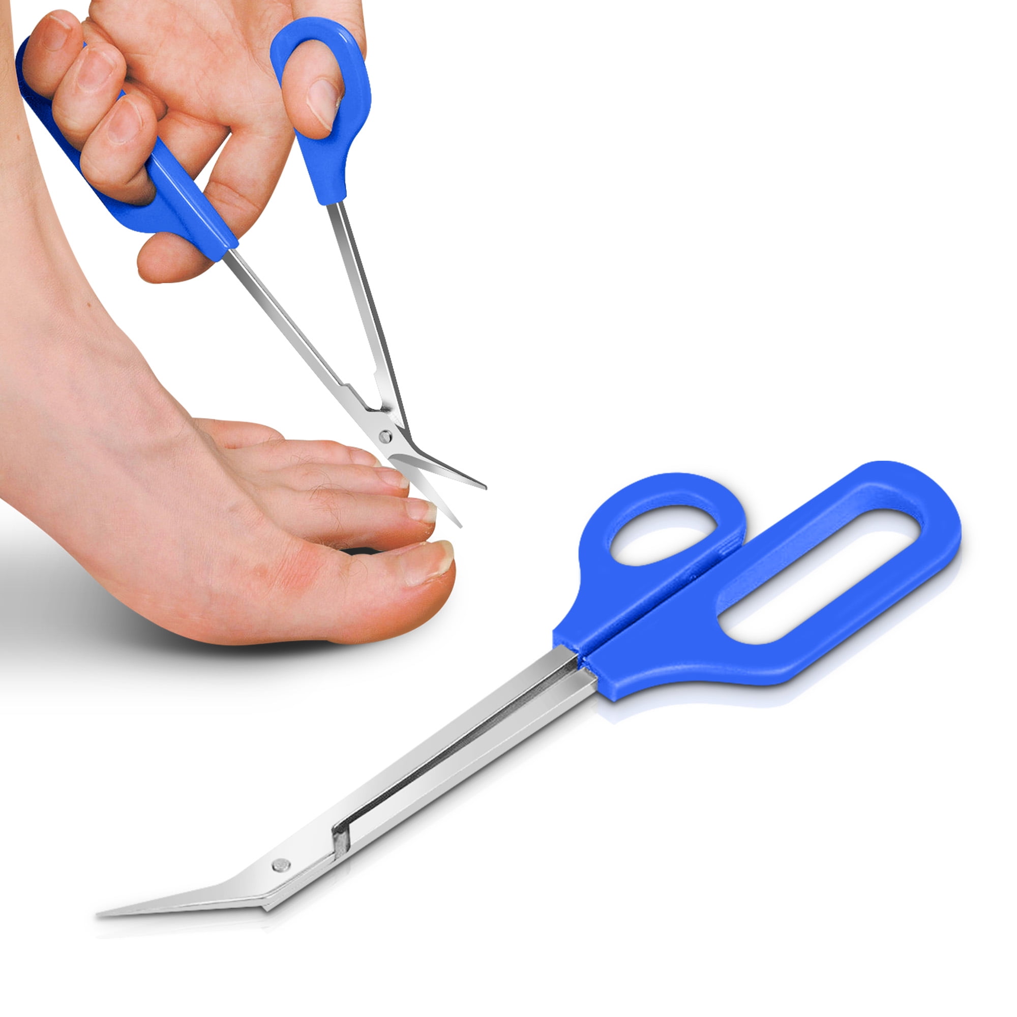 Long Handled Nail Scissors Clippers, Thick Nails Easy Reach Toenail  Scissors, Cuticle Scissor Ingrown Toenail File, Hard To Cut Toe Nail  Scissors (2pc