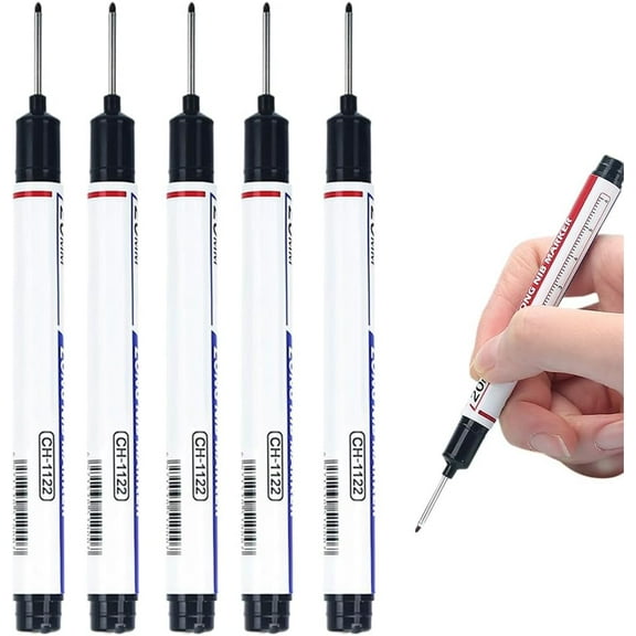 Long Head Deep Hole Marker,2026 New Quick Drying Creative Markers,Permanent Markers,Fine Point Markers,Waterproof Colorful Carpenter Pen,Fade Resistant Fine Tip Marker