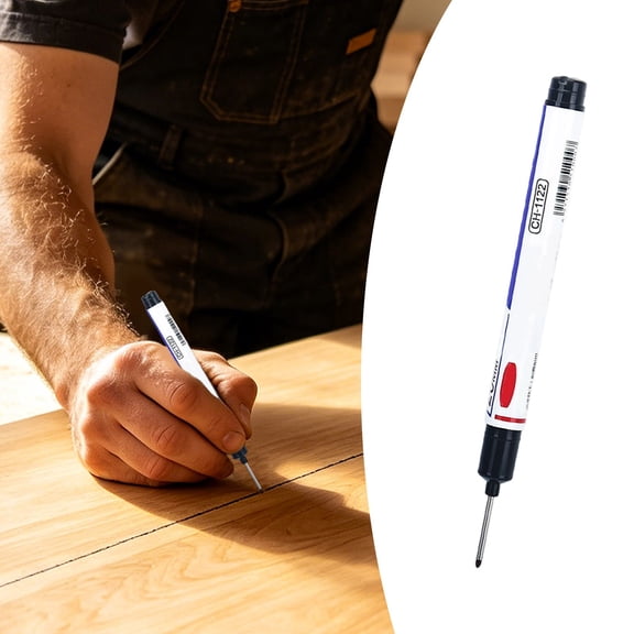 Long Head Deep Hole Marker Pen 20mm Nib Construction Marking Tool Metal Scribe Pen