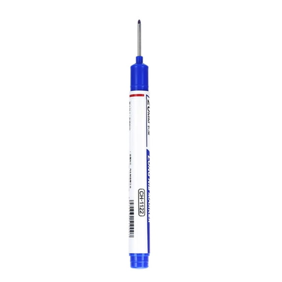 Long Head Deep Hole Marker Pens, 2026 Upgrade Fast Drying Waterproof Ink, Carpenter Construction Markers for Wood Metal Tile Concrete, 5-Color Multipack for DIY & Professional Use