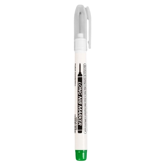 Long Head Deep Hole Markers, 20mm Deep Reach, Waterproof, Permanent, Metal Marking Pens (Colorful), 1.5MM Tip, 3ml, Construction Marking Tool, Carpenter Ink Marker Pens, 1Pc(Green,5x0.5")