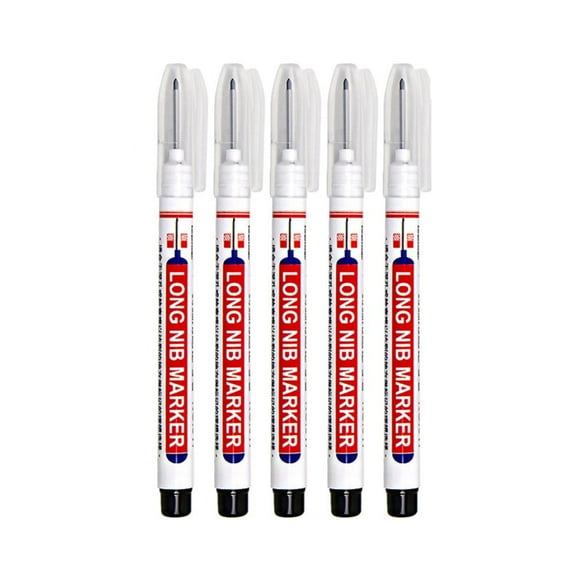 Long Head Marking Pen (Construction Scribing Tool, Metal Pen), 5 Long-Tip Markers Reach Deep Grooves, 20Mm Long Head Deep Hole Marker Pen Building Marker Pen Marking Tool(#A), By Meiiso