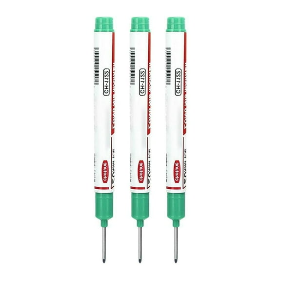 Long Head Marking Pens (Deep Hole Carpenter Tools, Construction), 5 Long-Tip Markers Reach Deep Surfaces, 3 Pack Of Long Head Deep Hole Markers Color Markers Woodworking(#C), By Meiiso