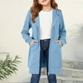 thumbnail image 1 of Long Hoodies for Teen Girls,Fleece Long Zip Up Sweatshirt Jacket, Fall Winter Fashion Outfits, Kids Clothing 5-14 Years, 1 of 7