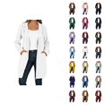 thumbnail image 1 of Long Hoodies for Women 2025 Long Sleeve Zip Up Plain Hooded Sweatshirt with Pockets Cardigan Jacket Coat, 1 of 6