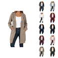 thumbnail image 1 of Long Hoodies for Women Long Raglan Sleeve Oversized Zip Up Hooded Sweatshirt with Pockets Hoodie Dress Jacket Coat, 1 of 6