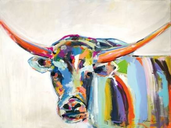 Long Horn Canvas Art - Melissa Lyons (18 x 24)