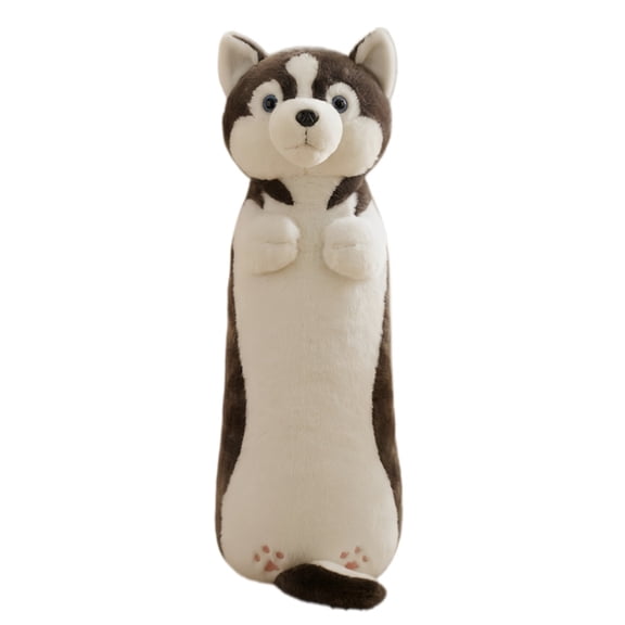 Long Husky Dog Plush Pillow-Large Dog Stuffed Animal Body Pillow, Soft Hugging Puppy Stuffy Toy Birthday Gift