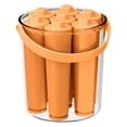thumbnail image 1 of Long Ice Stick Silicone Mold For Water Bottle, Easy Release Tray With Lid For Freezer, Compact Ice Maker For Juice Coffee, Orange, 1 of 5