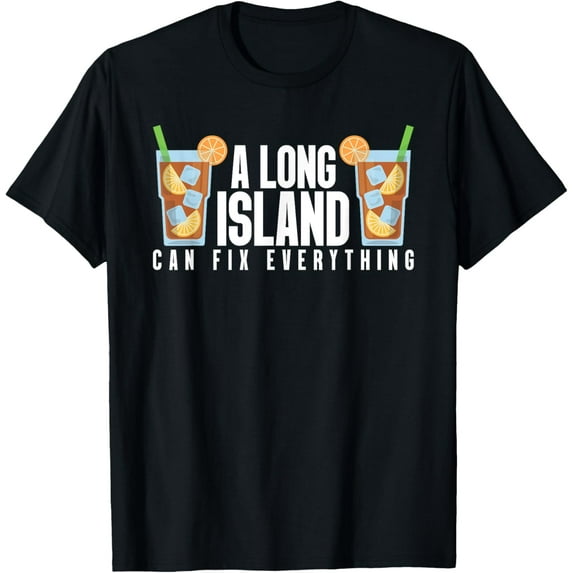 Long Island Iced Tea Cocktail Mixologist Bartender T-Shirt men and women can wear, black, white, gifts