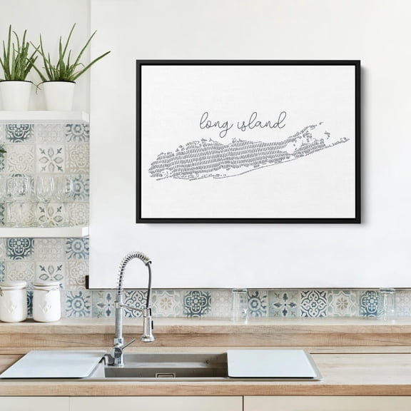 Long Island Map Artwork Gift For Li, Unframed Paper Print