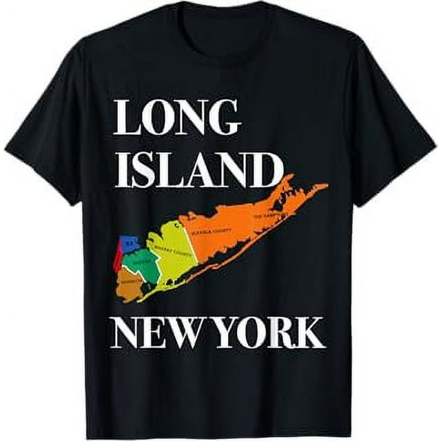 Long Island NY Souvenir Tee Native Long Islander Map NYC TShirt
