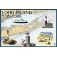 thumbnail image 1 of Long Island, New York, Nautical Chart (16x24 Giclee Gallery Art Print, Vivid Textured Wall Decor), 1 of 3