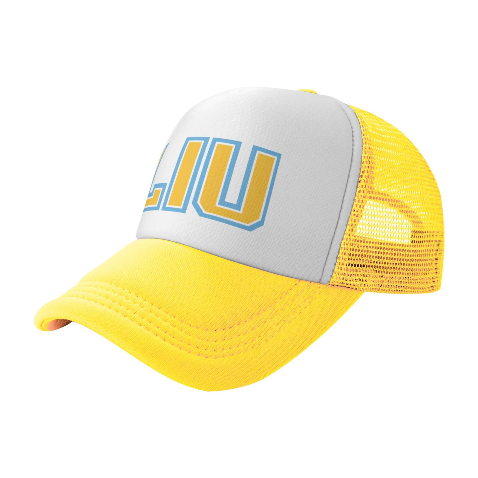 Long Island University Logo Mesh Baseball Snapback Hat Trucker Hat For