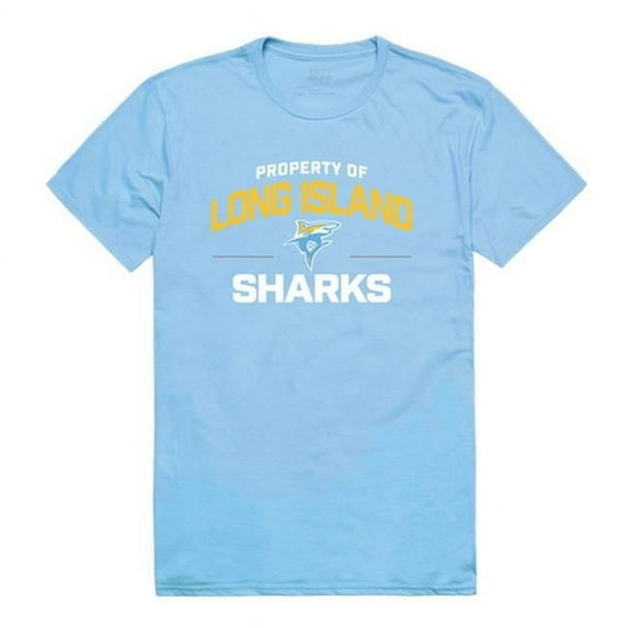 Long Island University Property Football T-Shirt, Sky Blue - Small