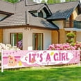 thumbnail image 1 of Long It's a Girl Banner for Girl Baby Shower Indoor Outdoor Decoration, Pink, 1.14 x 8.86Ft, 1 of 7