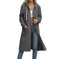 thumbnail image 1 of Long Jacket for Women Zip Up Hoodies Coats Long Sleeve Oversized Hooded Tunic Sweatshirts Winter 2026 Fall Jacket Coat with Pocket, 1 of 6