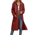 thumbnail image 1 of Long Jacket for Women Zip Up Hoodies Coats Long Sleeve Oversized Hooded Tunic Sweatshirts Winter 2026 Fall Jacket Coat with Pocket, 1 of 4