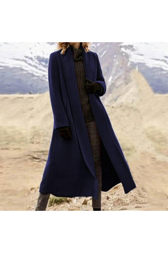 Long Jackets for Women Fall Trench Coats Wool Blend Blazers Soft Comfy Flowy Overcoats