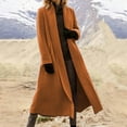 thumbnail image 1 of Long Jackets for Women Fall Trench Coats Wool Blend Blazers Soft Comfy Flowy Overcoats, 1 of 6