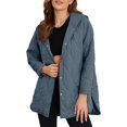 thumbnail image 1 of Long Jackets for Women Fashion 2024 Winter Coat for Women Business Casual Diamond Quilted Hooded Lightweight Jackets, 1 of 8