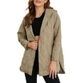 thumbnail image 1 of Long Jackets for Women Fashion 2024 Winter Coat for Women Business Casual Diamond Quilted Hooded Lightweight Jackets, 1 of 4