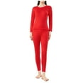thumbnail image 1 of Long Johns Sets Cotton Thermal Underwear for Women Stretchy Crewneck Long Sleeve Base Layer Pajama Set, 1 of 5