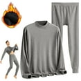 thumbnail image 1 of Long Johns for Men Thermal with Soft Fleece Lined Long Johns Warm Top and Bottom Set Fleece Lined Top Bottom for Cold Weather Winter Ski,Gray L, 1 of 7