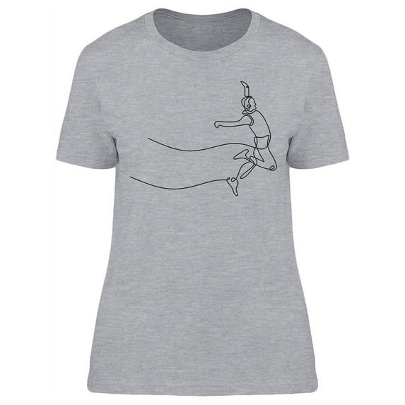 Long Jump On Sand Pool T-Shirt Women -Image by Shutterstock, Female Large