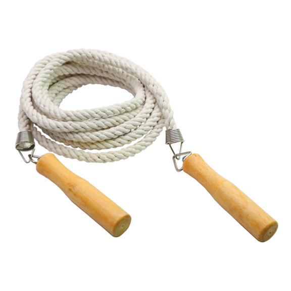 Long Jump Rope With Wooden Handle For Kids And Adult, For School Sport And Outdoor Activity - 12M