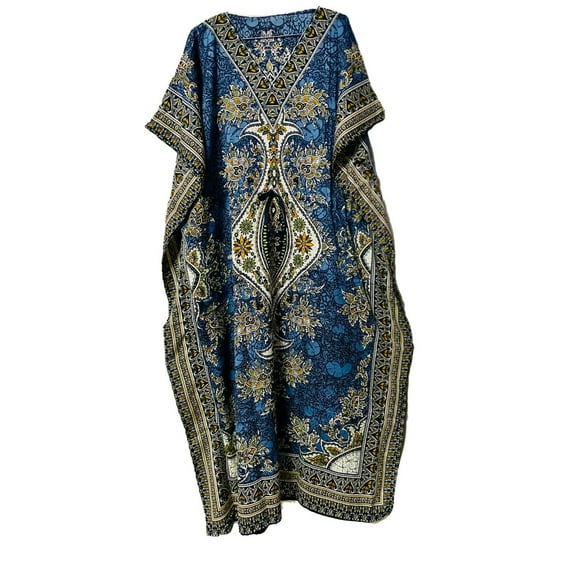 Long-Kaftan-dress-Hippy-Boho-Maxi-One-Size-Women-india--Tunic-Dress-Night-Gown