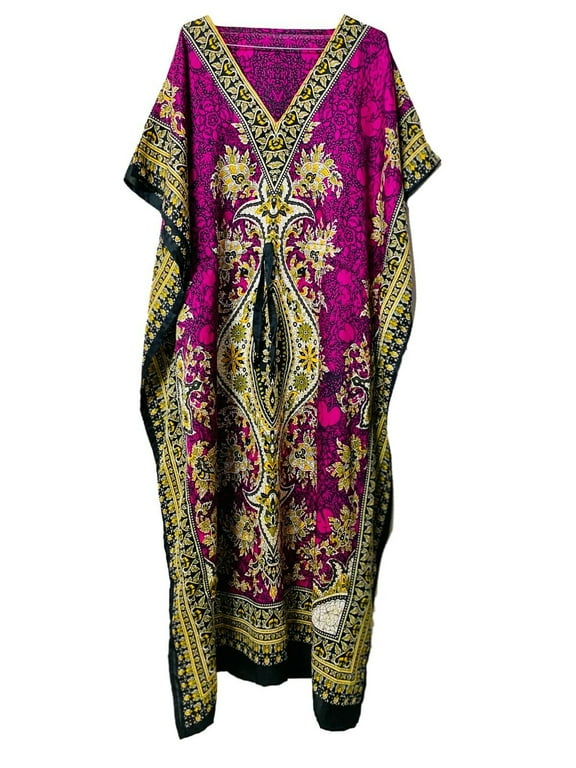 Long-Kaftan-dress-Hippy-Boho-Maxi-One-Women-india-caftan-Tunic--Dress-Night-Gown