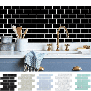 VAOVI Peel and Stick Backsplash Tile for Kitchen,Backsplash Peel and Stick  Subway Tile Backsplash Self Adhesive Backsplash Bathroom(10sheets,Blue