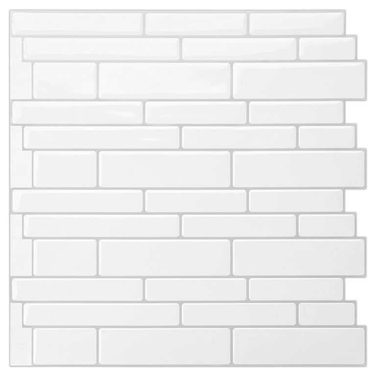 LongKing White Squre 12 in. x 12 in. Peel and Stick Wall Tile Backsplash (10-Pack) LongKing White Squre 12 in. x 12 in. Peel and Stick Wall Tile Backsplash (10-Pack)