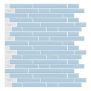 Long King Tile Peel and Stick Tile for Kitchen, Self-Adhesive Kitchen Backsplash, Vinyl Decorative Tiles (10 Tiles)