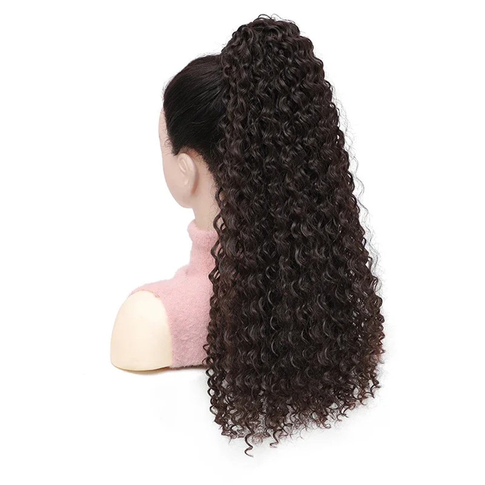 Long Kinky Curly Drawstring Ponytail Extension for Women Afro Puff Curly Pony Tail Hair