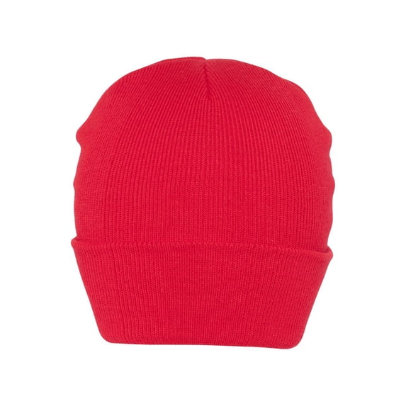 Long Knit Acrylic 12'' Winter Watch Beanie, Red