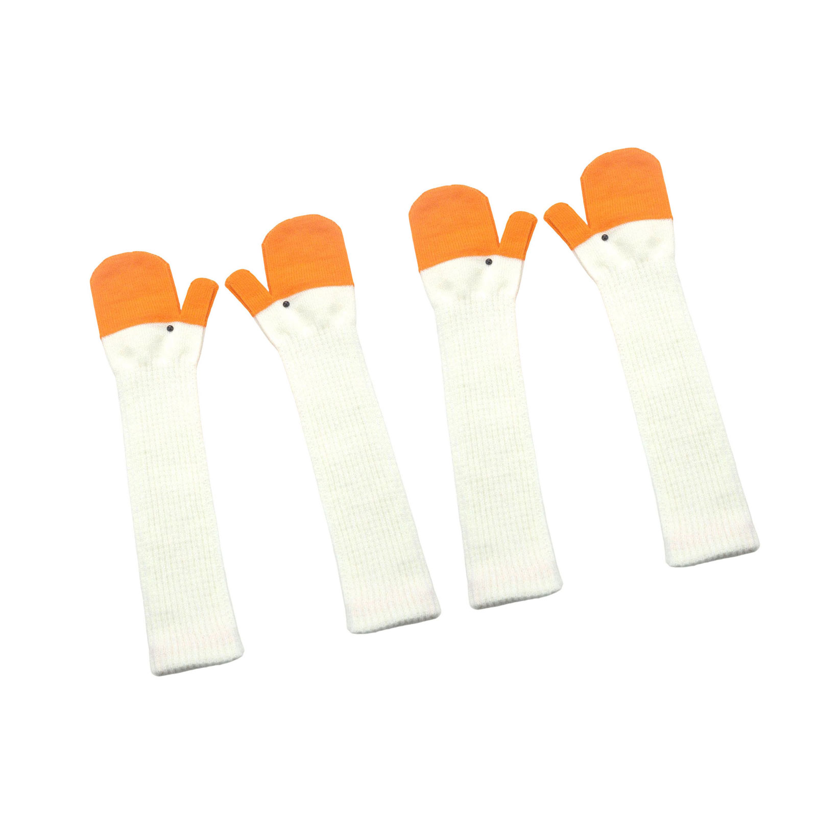 Long Knitted Gloves Featuring Fun Gooses for Winter Warmth and Home Use