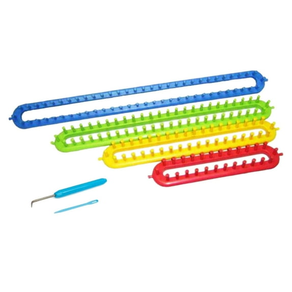 Long Knitting Loom Set Colorful Crochet Hook & Craft Knitter Set Sewing Tools for Sock Hat Gift Tool